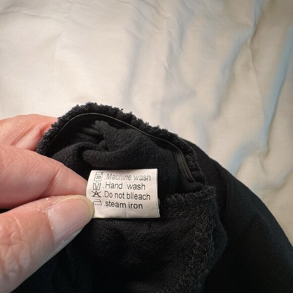 One Shoulder Linen Jumpsuit Romper‎ Large Wide Leg Vacation Tropical Cruise - Picture 12 of 12